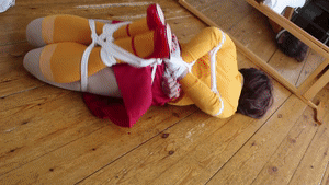 www.naughtynina.net - Velma Hogtied and Hooded thumbnail